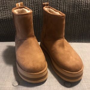 Steve Madden Toasty Chestnut Flatform Boot